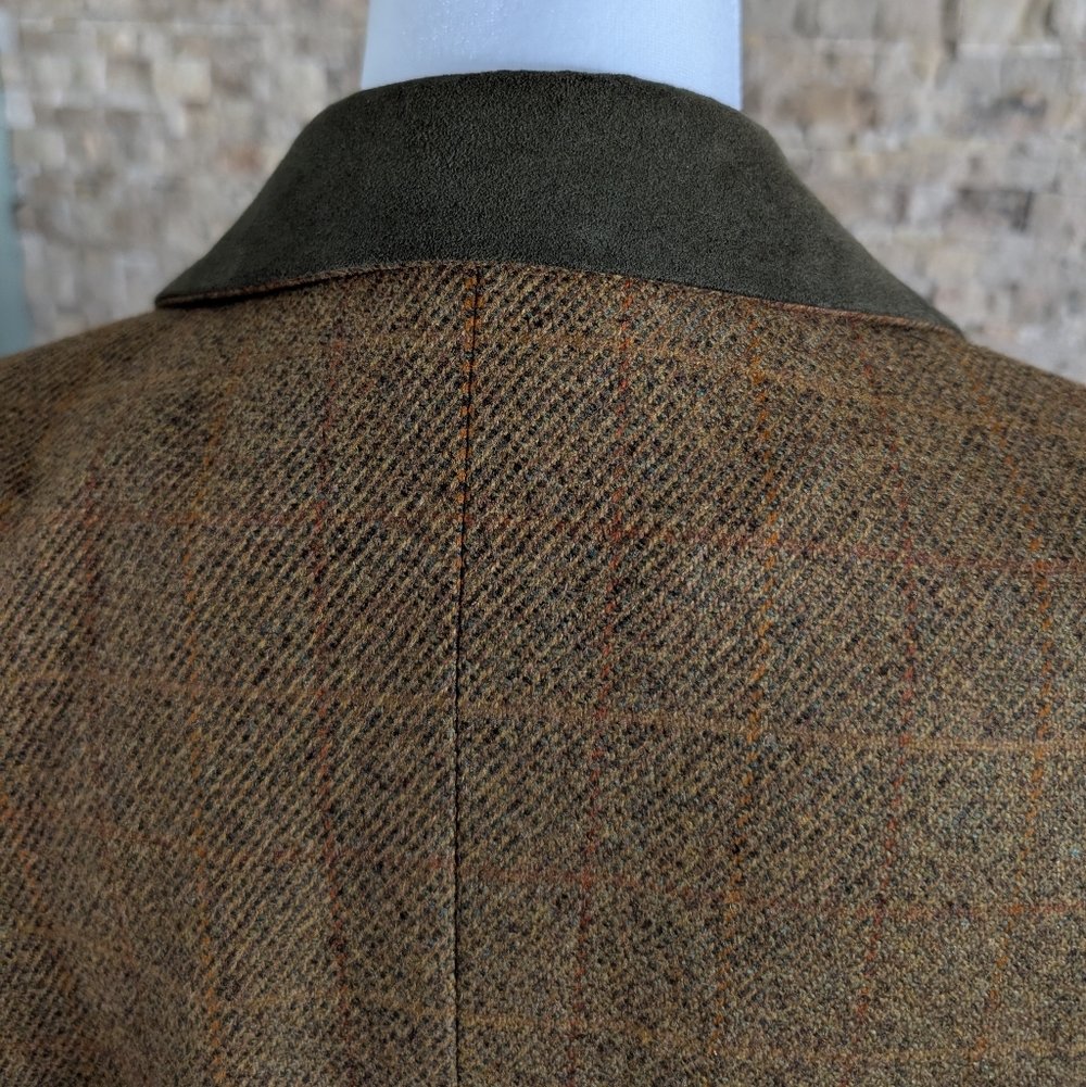 Chrysalis Made In England Tweed 100% Wool Luxury Over Coat Women's UK 14/US 10 image 6